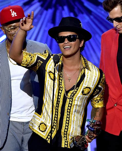 bruno mars versace shirt 24k video|Bruno Mars wardrobe.